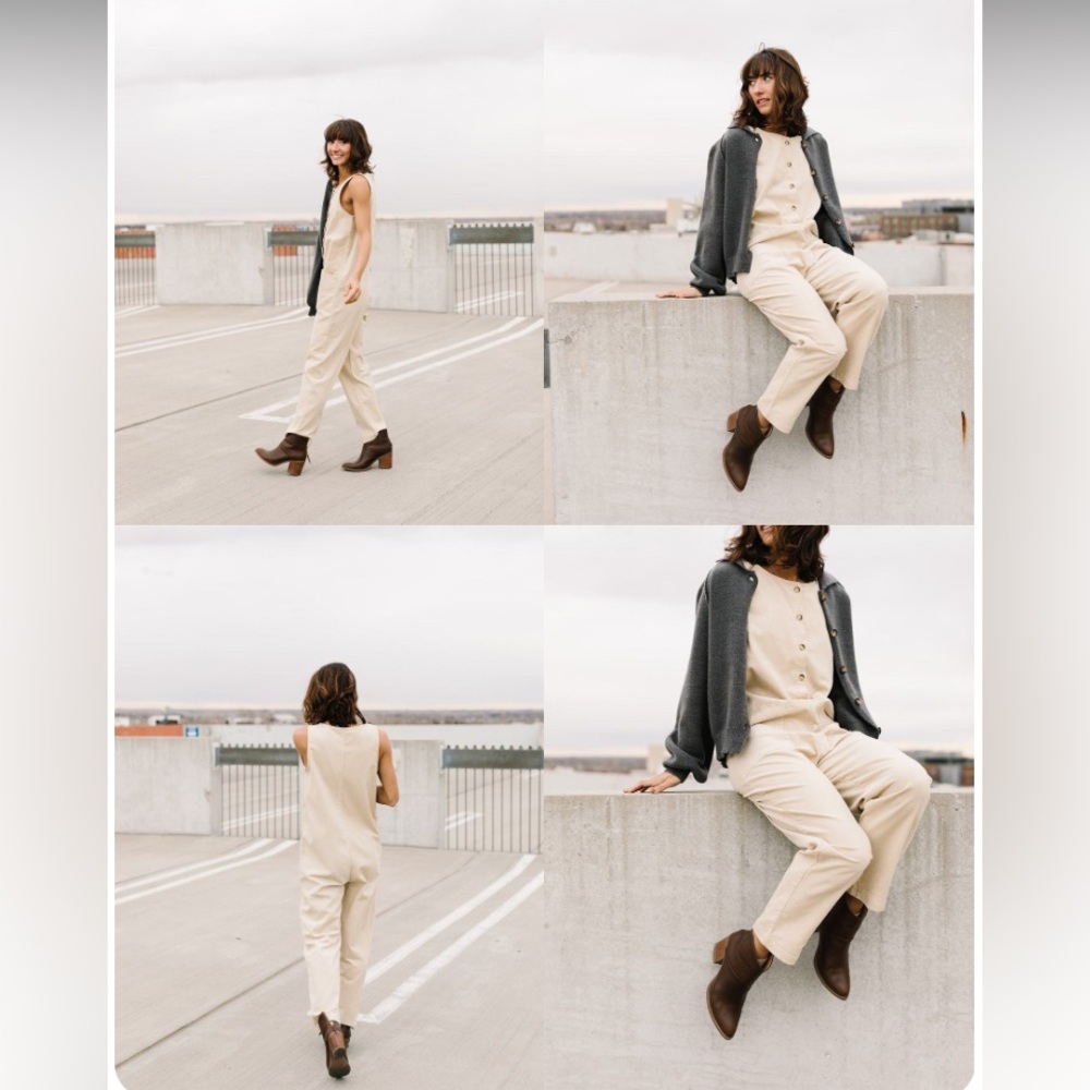 Wishlist Corduroy Beige Jumpsuit